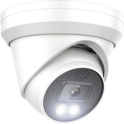 Picture of Real HD 6MP Add-On Full Color Night Vision Dome IP Camera for Hik-Vision IP NVR Systems, with Visiable White Lights, 105° Viewing Angle, Outdoor, Compatible with Hik-Vision NVR Through ONVlF Protocol