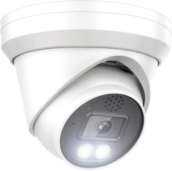 Picture of Real HD 6MP Add-On Full Color Night Vision Dome IP Camera for Hik-Vision IP NVR Systems, with Visiable White Lights, 105° Viewing Angle, Outdoor, Compatible with Hik-Vision NVR Through ONVlF Protocol