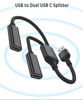 Picture of Elebase USB Male to Double USB C Female Adapter,Type A Charger Cable Dual Two Splitter for iPad 8th 9th 10th Air 4th 5th Mini 6th Generation,iPhone 16 15,Samsung Galaxy Note S23 S24,Google Pixel XL