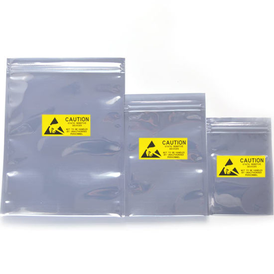 Picture of Anti Static Bags,30pcs Small Antistatic Resealable ESD Bag for 3.5 Hard Drive, 2.5 Solid State Drive, ESD Shielding Storage Zipper HDD Bags for Electronics Devices (30pcs Mixed Sizes)