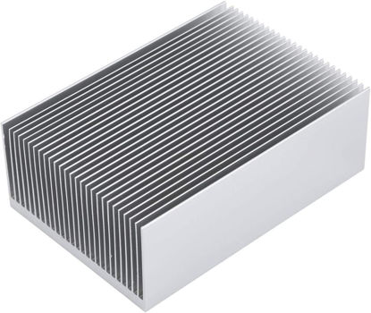 Picture of Awxlumv Large Aluminum Heatsink 7.87 x 2.71x 1.41 inch / 200 x 69 x 36 mm Heat Sinks Silver Oxide Surface Cooling 27 Fin for IC Module, PC Computer, Led, PCB