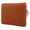 Picture of MOSISO Laptop Sleeve Bag 13.3 inch Compatible with MacBook Air/Pro, 13-13.3 inch Notebook, Compatible with MacBook Pro 14 2025-2021 M4 M3 M2 M1, PU Leather Padded Bag Waterproof Case, Brown