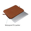 Picture of MOSISO Laptop Sleeve Bag 13.3 inch Compatible with MacBook Air/Pro, 13-13.3 inch Notebook, Compatible with MacBook Pro 14 2025-2021 M4 M3 M2 M1, PU Leather Padded Bag Waterproof Case, Brown