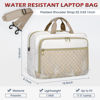 Picture of NEWHEY Laptop Bag 17.3 Inch Laptop Briefcase for Women Men Waterproof Shoulder Messenger Bag Large Computer Bag for Business Office Work College, Khaki&Beige