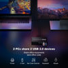 Picture of KVM Switch HDMI 2 Port, JCHICI 4K@60Hz USB KVM Switch for 2 Computers Share 1 HD Monitor and a Set of Keyboard Mouse Printer U Disk