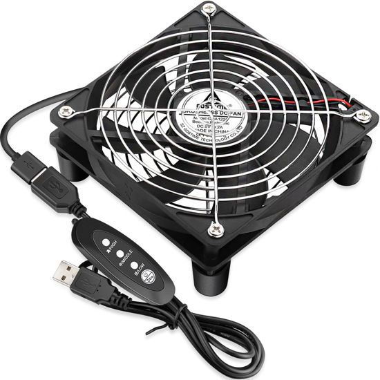 Picture of Gdstime 120mm 12cm 5 inches 5V USB Power Cooling Fan for TV Box Router Cooler