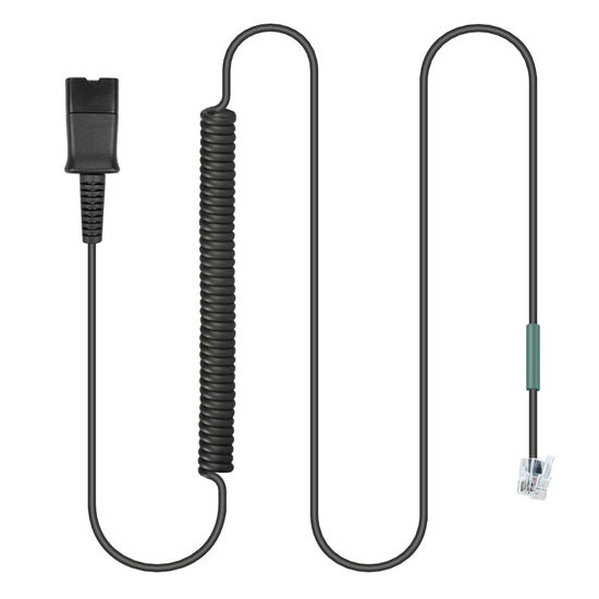 Picture of U10P Headset Adapter RJ9 to QD Cable for Plantronics Quick Disconnect Headset Cord Compatible with Polycom VVX411 VVX410 VVX311 VVX310 Plantronics ShoreTel Avaya NEC Aastra Mitel Nortel Landline Phone