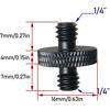 Picture of LRONG 2pcs 1/4 inch Male to 1/4 inch Male Threaded Tripod Screw Adapter Double Sides Standard Mounting Thread Converter for Camera Mount, Black