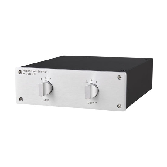 Picture of 3 to 3 (3 in 3 Out) XLR Balanced Stereo Audio Switcher Passive selector Pre- and Post-Amplifier Distribution Box (XLR 0303)