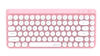 Picture of UBOTIE Wireless Bluetooth Keyboard, Portable 84-Key with Cute Retro Round Keycaps, Ergonomic Typewriter Keyboards Compatible with Windows, Android, MAC (Pink-White)