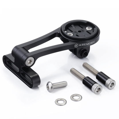 Picture of KREMORV Bike Mount Adjustable Out Front Extended Bicycle Computer Mount for Garmin Edge