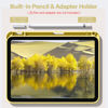 Picture of Wenlaty Case Compatible with iPad 10th Generation 2022 10.9 Inch with Pencil Holder, Slim Protective Cover with Clear Back Shell for iPad 10th Gen A2696 A2757 A2777, Auto Wake/Sleep, Yellow