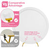 Picture of Wokceer 7.2FT Round Backdrop Cover White Round Arch Covers with Buckles Polyster Circle Balloon Arch Stand Arch Backdrop Cover for Wedding Birthday Party Ceremony Decor
