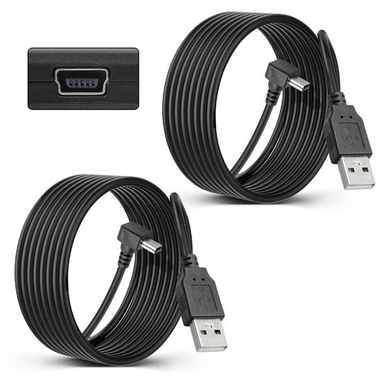 Picture of Anina 2Pcs Charging Cable for Garmin GPS 6.56 Ft Mini USB Car Charger Power Cord Compatible with Garmin Zumo and Garmin Nuvi GPS Navigators