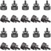 Picture of Powlankou 20 Pieces 6#-32 Computer Case Screws, Anodized Aluminum Thumbscrews, Fully Threaded Knurled Thumbscrews, Thumb Screws (Black)