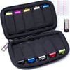 Picture of Flash Drive Case USB Holder Organizer Individual 10 Slots with Sticks, Portable Electronic Accessories Storage Bag for USB Flash Drives Jump Drive Memory Stick, Small Solft Cloth Bag (Case Only) Balck