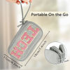 Picture of COSHAYSOO Electronics Accessories Organizer Bag with Chenille Letter Patch TECH for Women Travel Gifts, Traveling Essentials Compact Case Waterproof Must Have Pouch for Cord Charger Adapter (Gray)