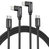 Picture of USB C to Lightning Cable [Apple MFi Certified] iPhone Charger Fast Charging 2Pack 10FT Long Nylon 90 Degree Type C iPhone Charger Cord Compatible with iPhone 14/13/12/11/XS/XR/X/8/iPad and More