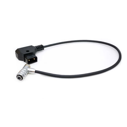 Picture of BMPCC 4K 6K Pro Power Cable, D-tap to Weipu SF6 2 Pin Female for Blackmagic Pocket Cinema Camera from Gold Mount V-Mount Battery (7.8" Right Angle)