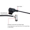 Picture of BMPCC 4K 6K Pro Power Cable, D-tap to Weipu SF6 2 Pin Female for Blackmagic Pocket Cinema Camera from Gold Mount V-Mount Battery (7.8" Right Angle)
