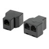 Picture of AIMIJIA 3Female Telephone Splitter Adapter Cable,Telephone Landline Cable Connector and Separator (RJ12 6P6C-2 Pack)