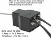 Picture of AIMIJIA 3Female Telephone Splitter Adapter Cable,Telephone Landline Cable Connector and Separator (RJ12 6P6C-2 Pack)