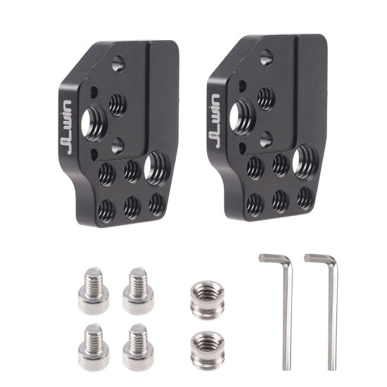 Picture of FocusFoto Pack of 2 Extension Mount Plate Holder with Cold Shoe 1/4" 3/8" Screw for DJI Ronin S/SC/RS2/RSC2/RS3 PRO/RS3 Mini/RS4 PRO Gimbal Stabilizer, Monitor, Magic Arm, Microphone, LED Video Light