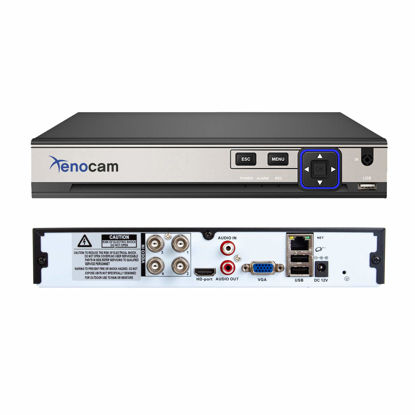 Picture of Xenocam 4CH 5M-N/1080N Full High Definition Hybrid for AHD/TVI/CVI/Analog/Onvif IP DVR H.265 CCTV Video Recorder P2P Remote Phone Monitoring for Home Security Surveillance System Camera (NO HDD)…