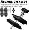 Picture of RomHaus 3.55" Metal Double Socket Arm for RAM B Size 1"/25mm Ball Mount Extension Medium Arm, Mount Accessories for Gopro/GPS/Phones/Tablets, for Bike, Motorcycle, Truck, Vehicle, etc.