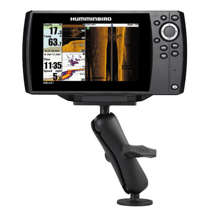 Picture of RAM MOUNTS Drill-Down Double GPS Ball Mount for Humminbird Helix 7 RAM-202-24-202U with Medium Arm