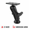 Picture of RAM MOUNTS Drill-Down Double GPS Ball Mount for Humminbird Helix 7 RAM-202-24-202U with Medium Arm