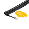 Picture of Seefeful Telephone Handset Cord, 8Ft Uncoiled / 1.4Ft Coiled Landline Phone Handset Cable 4P4C Telephone Accessory Black (10 Pack)