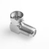 Picture of Fanbalunke Right Angle Coaxial Connector 12 Pcs RG6 F Type Female to Male Adapter F Type 90 Degree Coaxial Male to Female Cable Connector RG6 Adapter L Shape for Wall Mounted TV, Modem, Wall Plate
