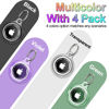 Picture of 4 Pack IPX8 Waterproof AirTag Keychain Holder Case, Lightweight, Anti-Scratch, Easy Installation,Soft Full-Body Shockproof Air Tag Holder for Luggage,Keys, Dog Collar(Black+Green+Clear+Purple)
