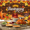 Picture of XtraLarge Happy Thanksgiving Banner 72x44 Inch, Happy Thanksgiving Backdrop, Thanksgiving Decorations Banner, Thanksgiving Pumpkin Maple Turkey Wall Banner