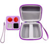 Picture of Hard Carrying Case and Silicone Skin Cover for YOTO Mini Bluetooth Audio Player, Compatible Accessories for Yoto Mini Make Your Own Card - Kids Screen-Free Bluetooth Audio Player (Purple)