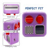 Picture of Hard Carrying Case and Silicone Skin Cover for YOTO Mini Bluetooth Audio Player, Compatible Accessories for Yoto Mini Make Your Own Card - Kids Screen-Free Bluetooth Audio Player (Purple)