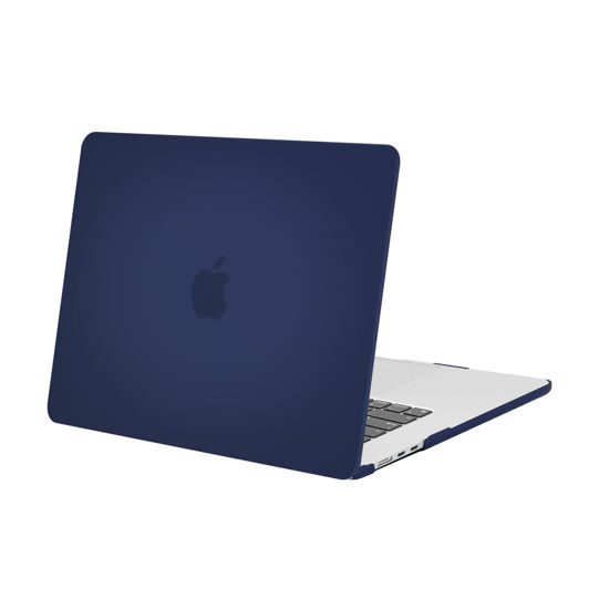 Picture of MOSISO Compatible with MacBook Air 15 inch Case 2024 2023 Release M3 A3114 M2 A2941 with Liquid Retina Display & Touch ID, Protective Plastic Hard Shell Case Cover, Navy Blue