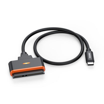 Picture of FEMORO SATA to USB C Adapter, USB Type C to 2.5'' SATA Converter Cable External Hard Drive Compatible with SSD WD Seagate Toshiba Hitachi MacBook Pro/Air XPS 13/15 ThinkPad X1