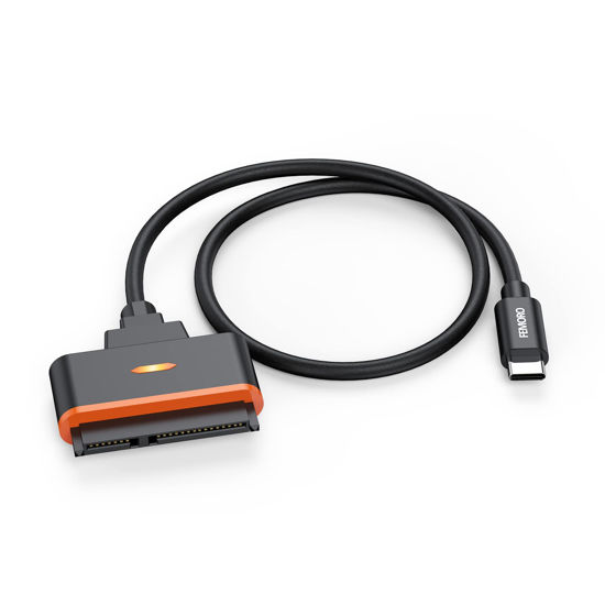 Picture of FEMORO SATA to USB C Adapter, USB Type C to 2.5'' SATA Converter Cable External Hard Drive Compatible with SSD WD Seagate Toshiba Hitachi MacBook Pro/Air XPS 13/15 ThinkPad X1