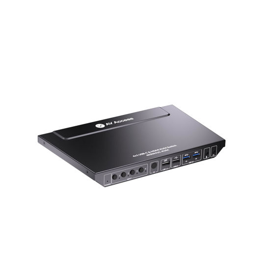 Picture of AV Access 4K USB-C Docking Station & HDMI KVM Switch for 4 Computers with USB 3.0, Fast Charging for Laptop, 4K@60hz, EDID Emulation, Hotkey or IR Remote, USB Hub for 4 PCs Share 1 Keyboard&Mouse