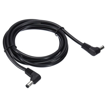 Picture of PATIKIL 5Ft 5.5mm x 2.5mm Male to Male DC Power Cable, 18AWG Wire Adapter 90 Degree Right Angle Extension Cord for LED Strip DVR Router Surveillance Camera