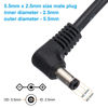 Picture of PATIKIL 5Ft 5.5mm x 2.5mm Male to Male DC Power Cable, 18AWG Wire Adapter 90 Degree Right Angle Extension Cord for LED Strip DVR Router Surveillance Camera