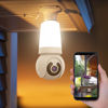 Picture of NBKsmart Light Bulb Security Camera WiFi Indoor/Outdoor Cam with Socket, AI Human Detection, Live View, 2-Way Audio, LED Smart Cameras for App Remote Control, V380 PRO White