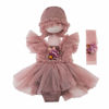 Picture of Zeroest Newborn Photography Prop Outfits Girl Lace Rompers Set Baby Girl Photo Shoot Infant Princess Photos Costume (Pink)