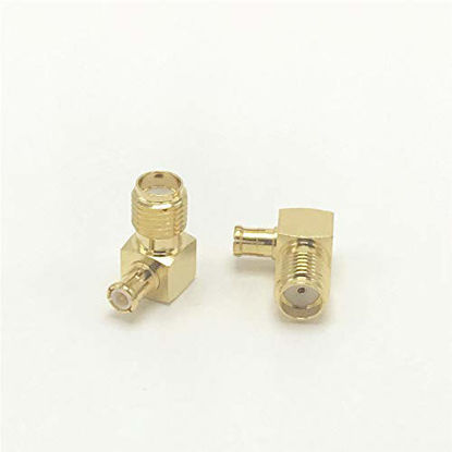 Picture of Saide 2pcs SMA Female to MCX Male Right Angle Adapter;USA Stock