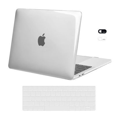 Picture of MOSISO Compatible with MacBook Pro 13 inch Case 2023, 2022, 2021-2016 M2 M1 A2338 A2251 A2289 A2159 A1989 A1708 A1706, Plastic Hard Shell Case & Keyboard Cover Skin & Webcam Cover, Crystal Clear