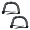 Picture of XANHAM Telephone Handset Cords Uncoiled 6.6 feet(Coiled 0.9 feet) with RJ9 4P4C Connectors Cable for Landline Phone, Black, 2 Pack, Universally Compatible, AV04804