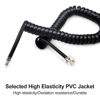 Picture of XANHAM Telephone Handset Cords Uncoiled 6.6 feet(Coiled 0.9 feet) with RJ9 4P4C Connectors Cable for Landline Phone, Black, 2 Pack, Universally Compatible, AV04804