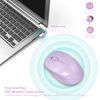 Picture of YXLILI Wireless Mouse for Laptop Ergonomic Computer Cordless Mice Portable Silent Optical Mouse with USB Receiver, 1600DPI for Laptop Windows Chromebook Mac Notebook Desktop (Purple)